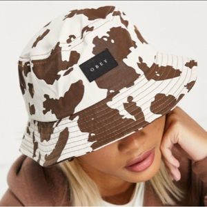 Obey Cow Print Brown / White Bucket Hat